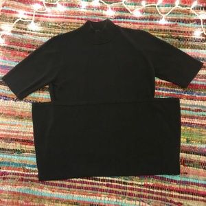 Calvin Klein Navy Knit Turtle Neck Dress